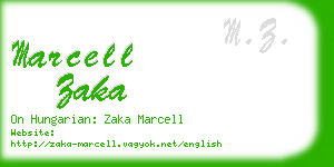 marcell zaka business card